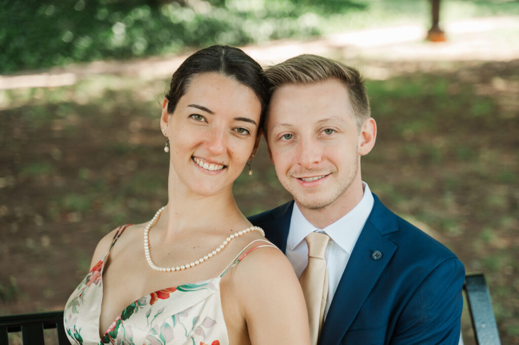 close up of couple after getting married