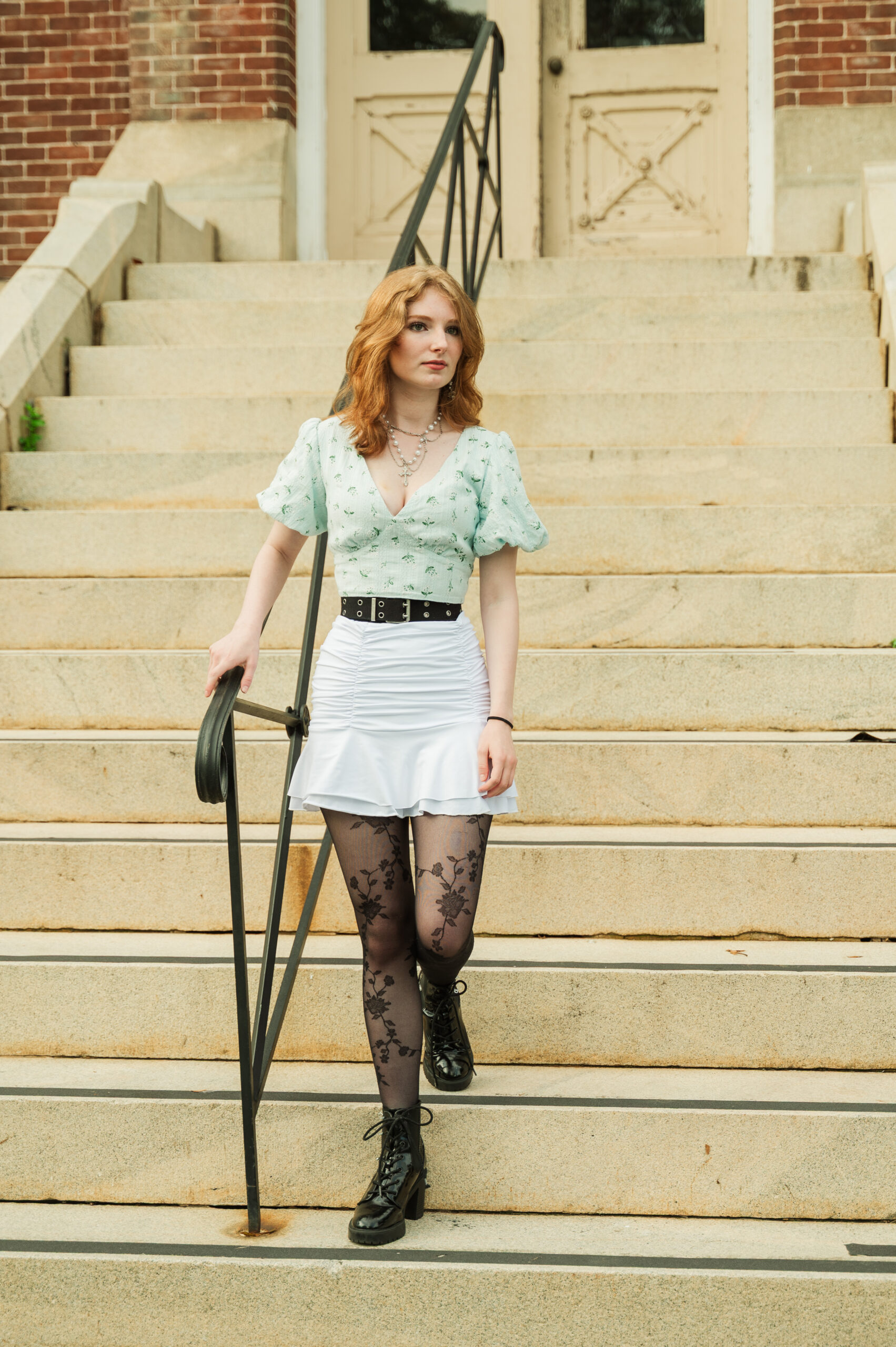 Raichyl walking down the steps