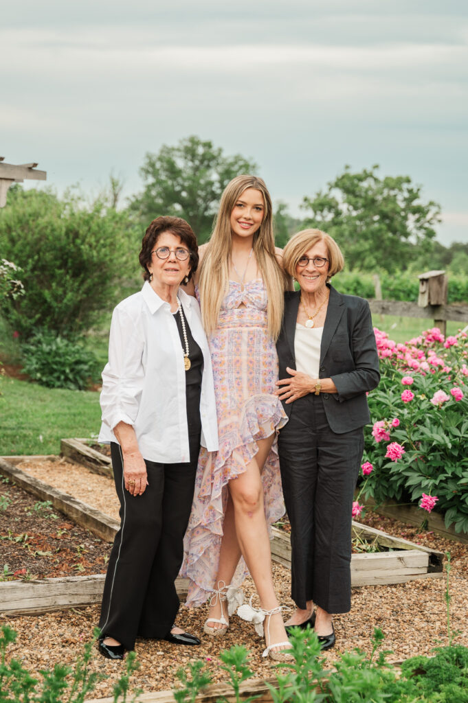 family portrait at graduation party