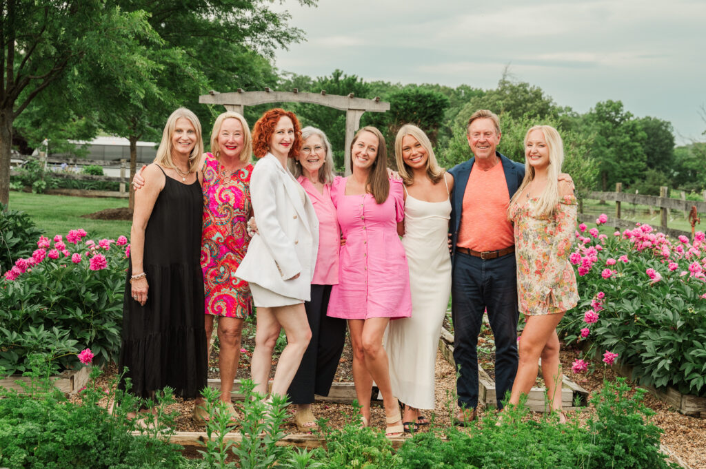 Family portrait at the Farmhouse at Veritas in the garden