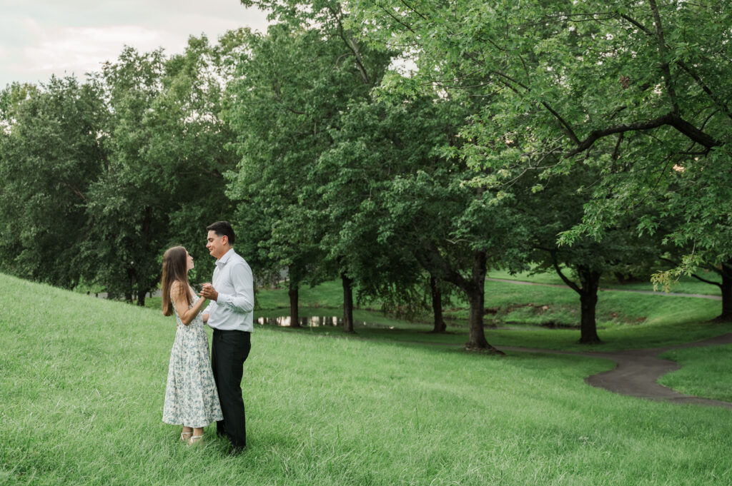 couple dancing in park at Pantops
