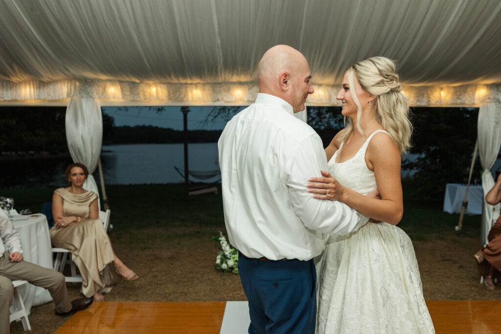 father dancing with his daughter the bride