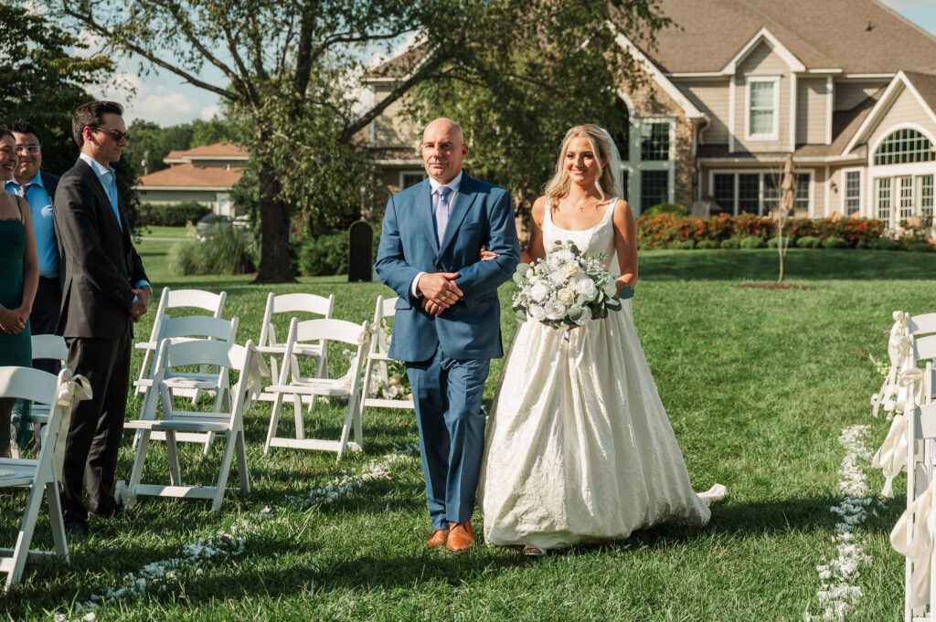 Jordan's dad walking her down the aisle