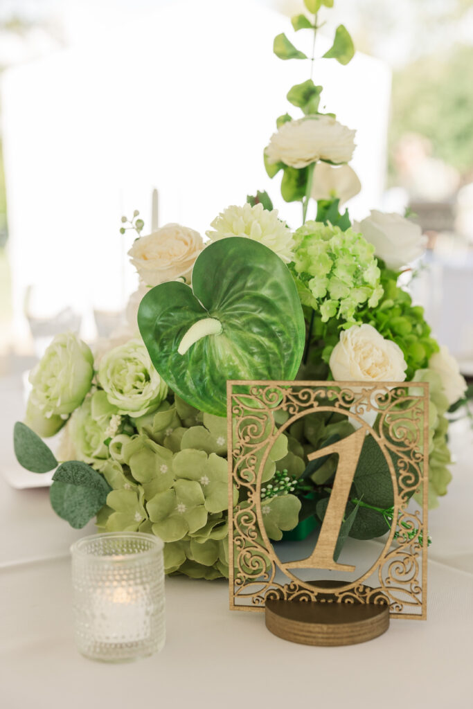 table number at wedding reception