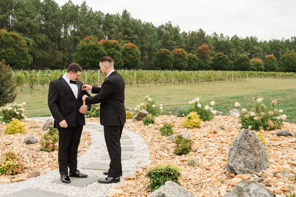 groom getting ready