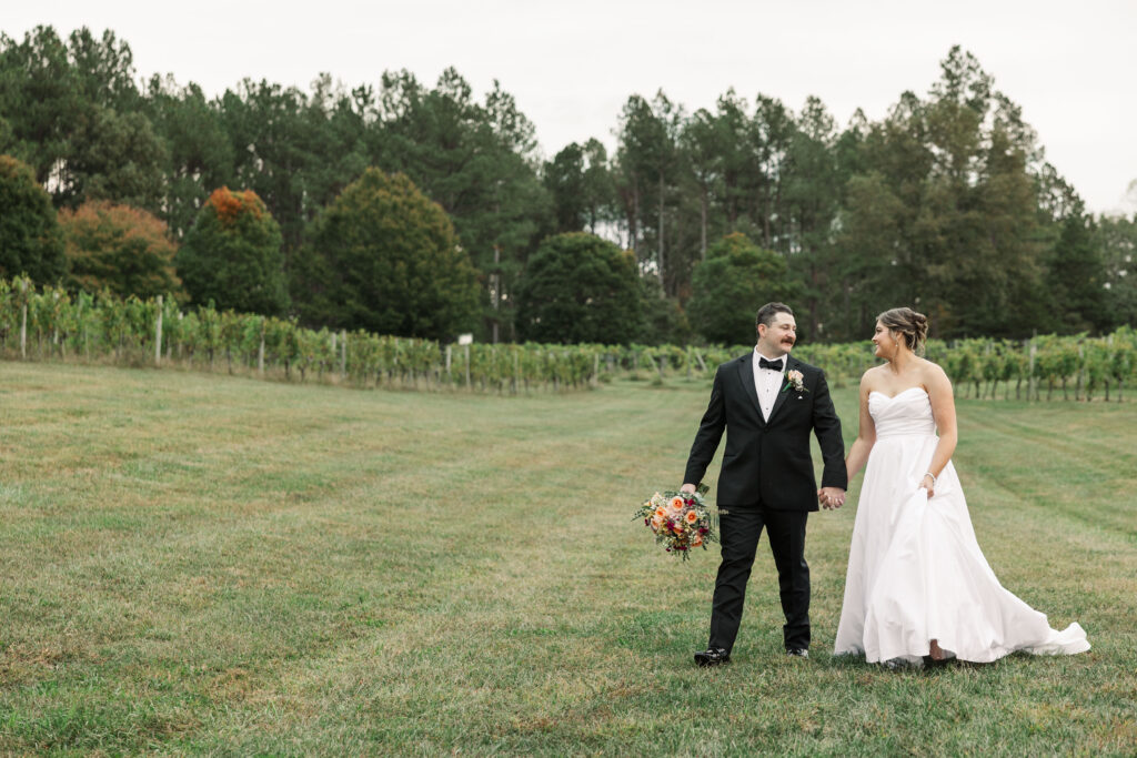 bride and groom portraits at Hardware Hills Vineyard