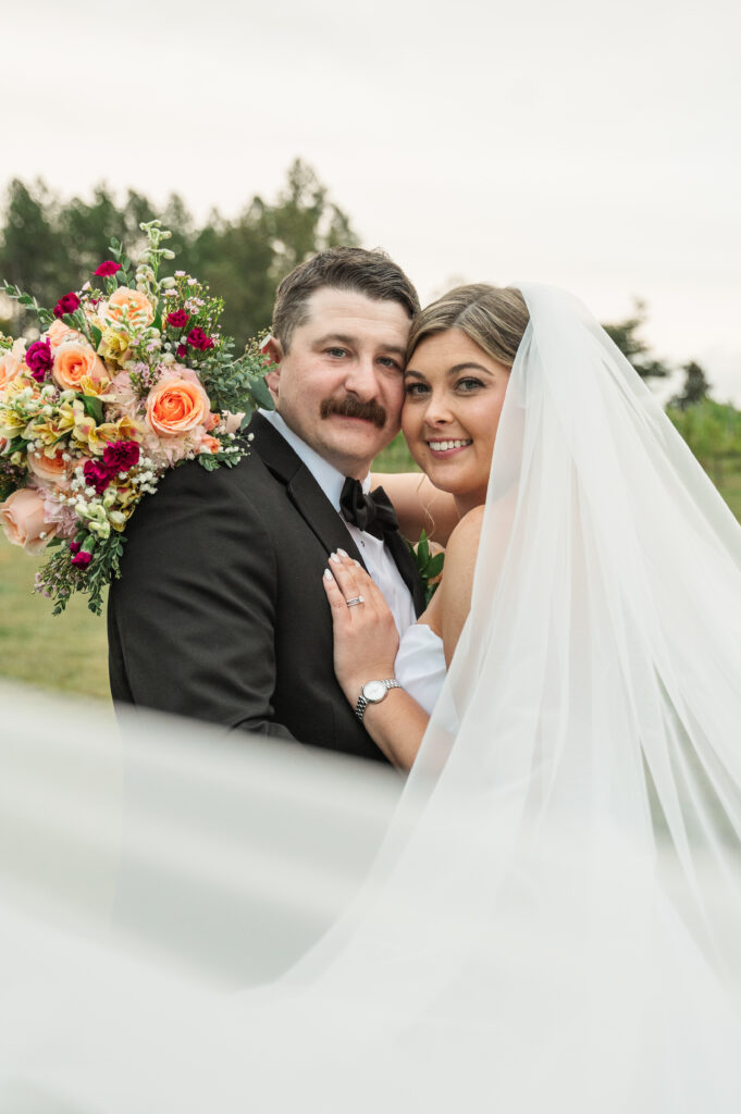 bride and groom portraits at Hardware Hills Vineyard