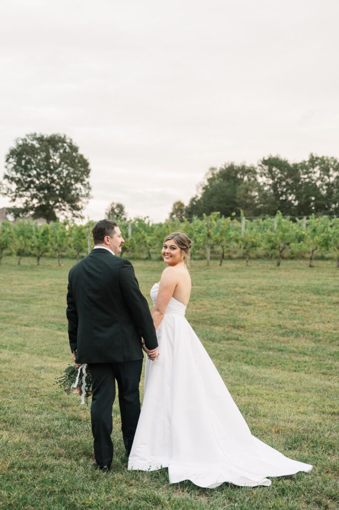 bride and groom portraits at Hardware Hills Vineyard