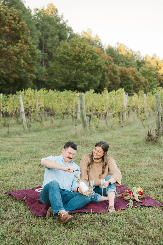 engagement session winery Scottsville Virginia