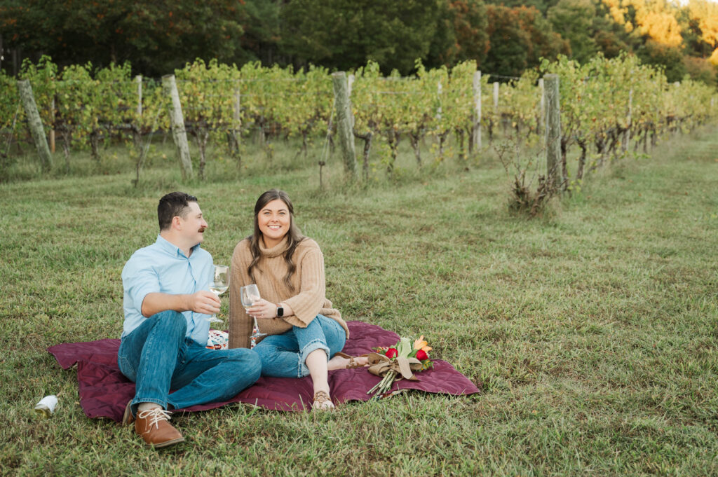 engagement session winery Scottsville Virginia