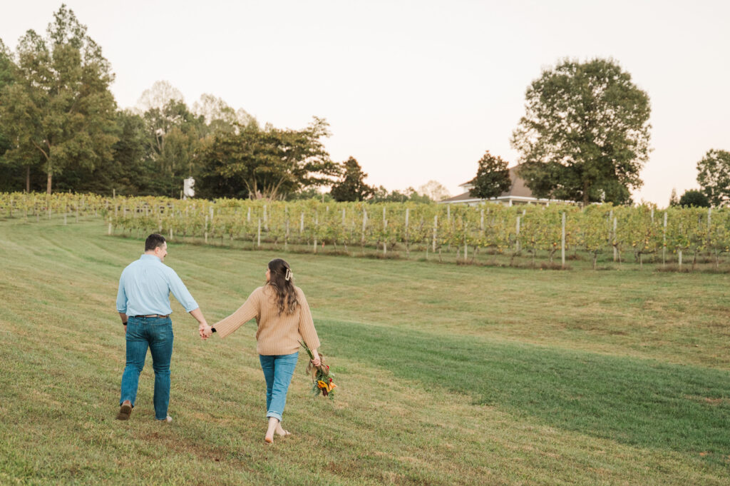 engagement session winery Scottsville Virginia