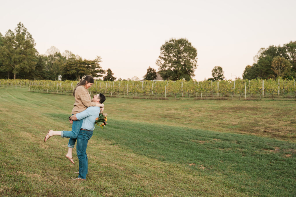 engagement session winery Scottsville Virginia